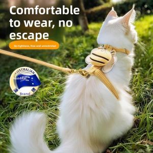 MONLEYTA | Adjustable Cat Leash Australian Style X Mark Harness Cat Walking Outdoors Nylon Material Extendable Normal Size By Monleyta