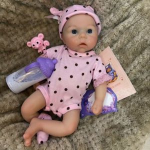 2 สไตล์/13 นิ้วเปิดปาก & ล้างทําความสะอาดได้ซิลิโคนน้องสาวตุ๊กตาสัมผัสนุ่มสัมผัส Handmade เหมือนจริงทารกแรกเกิดตุ๊กตาซิลิโคน