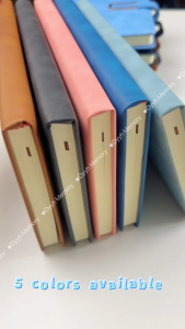 Simple Business PU Leather A5 size Notebook Custom Logo Name Personalisation Business Student School Office