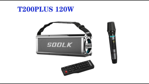 SODLK T200Plus Outdoor Karaoke Bluetooth Speaker 120W Heavy bass PowerPortable Wireless Audio