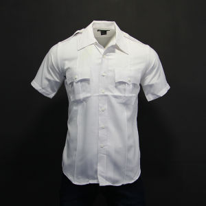 เสื้อเชิ้ตแขนสั้นฤดูร้อนสำหรับผู้ชายไซส์ใหญ่ สไตล์อเมริกัน ทรงหลวม ปักหน้าอก 2 กระเป๋า ผ้าโพลีเอสเตอร์ ทรงหลวม ลำลอง