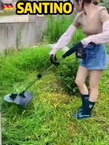 SANTINO Cordless Grass Cutter Pemotong Rumput (Imported from Germany 10Years Warranty) Electric Lawn Mower Lithium Battery Cordless Home Grass Cutter Machine Wireless Bateri Saw Multifunctional Grass Cutter Mesin Rumput Bateri Tahan Lama