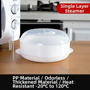 Microwave Steamer With Lid Durable Food-Grade Material
