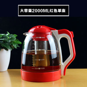 Thickened Glass Tea Pot Set for Home Use Large Capacity Heat Resistant Flower Tea Brewing Commercial Use Tea Set Floral Design