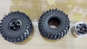 RS | 4pcs 1.9 in Wheel Tires for 1/10 TRX4 TRX6 SCX10 II 90046 SCX10 III AXI03007 Gen7/8 D90 VS4-10 RC Crawler Car