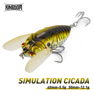 Kingdom Cicada Fishing Lure 5.5g 12.1g 40mm 50mm Floating Hard Bait Detachable Wings Topwater Fishing For Catfish Snakehead Bass