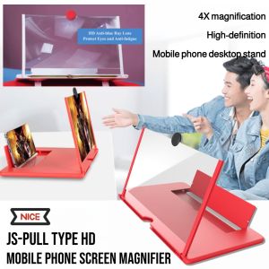 Pulling Type Phone Screen Magnifier Foldable Mobile Video Amplifier with Stand Anti-blue Ray Eye Protection