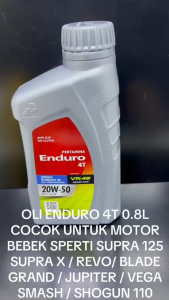 Oli Enduro 4T 0.8L Supra 125 Revo Blade Supra X Grand Jupiter Vega Smash Shogun 110 KD1084