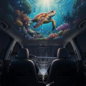 USB LED Ocean Projector Lamp 8Pcs Marine Life Panels – Ceiling Bedroom Decor Night Light For Kids Baby Shower Gift