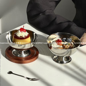 Cốc Thép Không Gỉ Hình Tròn Đựng Sữa Chua Cốc Kem Cốc Nước Ép Trái Cây Cốc Mousse Cốc Đựng Pudding Cốc Đựng Đồ Ăn Nhẹ