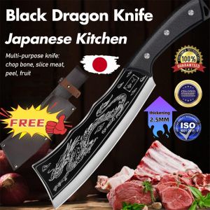 Black Dragon Knife Kitchen Knife Dragon Knife Blade Knife Chopping Knife Cutting Tools Itak Heavy Duty Japanese Steel Knife Set Kitchenn Knife Japan Original Japanese Knife Super Sharp Cooking Knives Black Dragon Knife Japanese Kitchen Knife Japan Knife