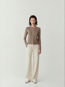 ICICLE | Eco-friendly Yarn Mixed Cotton Yak Blend Knit Wide-leg Pants