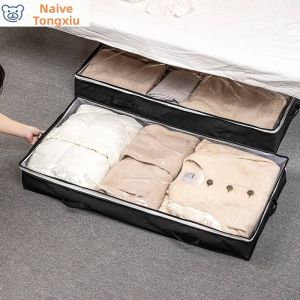 TIANZHENTONGXIU | Foldable Clothes Storage Box for Under Bed Use
