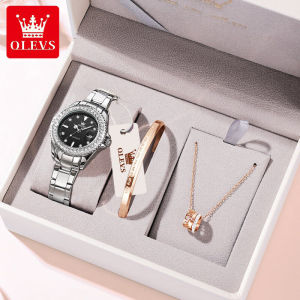 OLEVS Watch For Women 2024 New Style Original Brand Waterproof Casual Luxury Elegance Stainless Steel Strap Women Watch Suit
