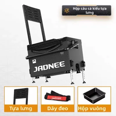 jiadiaoni | Hộp Đa Năng Dùng Để Câu Cá Có Ghế Nâng Cấp Dựa Trên Ray 29L