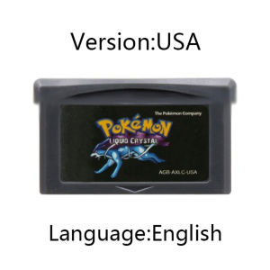 Bandai | GBA Game Cartridge 32-Bit Video Game Console Card AshGray Liquid Crystal Light Platinum Moemon Emerald English Language