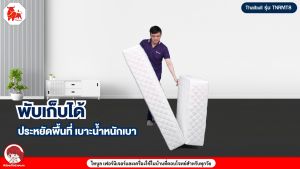 Thaibull ที่นอน PE เบาะเตียงนอน พับได้ 2 ตอน เบาะรองพื้น Topper ขนาด 3.5 ฟุต หนา 8 นิ้ว รุ่น TNRMT8-105 (พับไม่เท่ากัน)