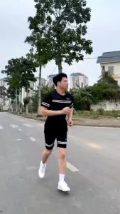 Bộ thể thao nam mùa hè đồ bộ nam bộ quần áo nam cổ tròn TUNBI chất vải gai cá sấu mềm mịn co giãn 4 chiều thoáng mát thấm hút mồ hôi cực tốt - BS03