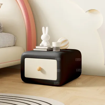 Modern Minimalist Single Layer Tatami Low Bedside Table Mini Side Cabinet Solid Wood Storage Nightstand Cream Style Furniture