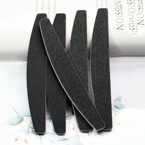 5/10pcs Nail for Filer 100/180 Grit Half Moon Nail Files Double Side Sandpaper Block Gel Polisher Sanding Nail Files Tools