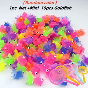 6/10/20Pcs Cute Rubber Goldfish Bath Toys for Toddlers Kids Water Play Games Simulation Bathing Toys Perfect Shower Gifts