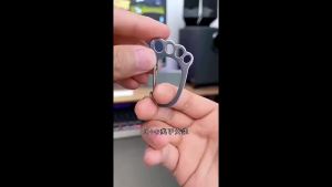 Stainless Steel Foot Carabiner Keychain Rustproof Multi-Hole Clip For Hiking Camping Travel EDC Gear Hook