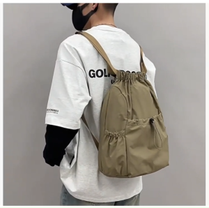 Soft Backpack Nylon Material Korean Fashion Lightweight Foldable Water Resistant
