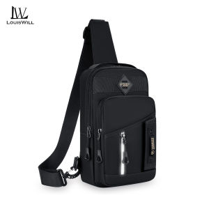 LouisWill กระเป๋าใส่ของผู้ชายกระเป๋าหนังกันน้ำกระเป๋าสะพายพาดลำตัวขนาดเล็กกระเป๋าสะพายไหล่ลำลองกระเป๋ากีฬาสะพายไหล่กระเป๋าใส่ท่องเที่ยวแฟชั่นอเนกประสงค์กระเป๋าหิ้วกระเป๋าโทรศัพท์กระเป๋าธุรกิจ
