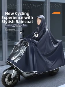 WANSLO | Stormproof Thickened Electric Bike Raincoat