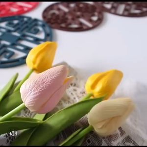 OHHDEER 1Pc Cup Placemat Retro Chinese Style Drink Placemat Waterproof Heat Insulation Drink Coaster