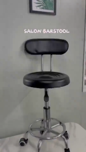 Salon Stool Adjustable bar stool high chair Round Bar Stool with Backrest rotating Chairs