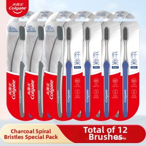 Colgate | Deep Clean Bamboo Charcoal Soft Spiral Bristle Toothbrush Set
