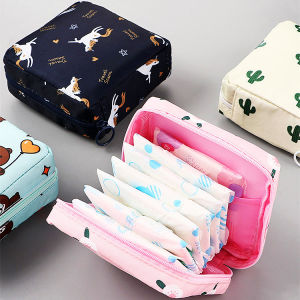 ILOVEDIY Large Capacity Sanitary Napkin Storage Bags Portable Coin Purses & Pouches Hand-held Cosmetic Organizer for Women