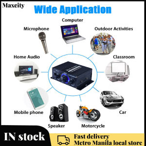 【Maxcity Fast delivery】AK-170 Wireless HiFi Audio A-mplifier 200W+200W 2-CH Power Amp with RCA Input