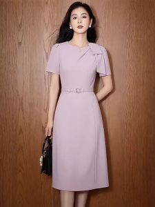 Pink Bow Little  Style Dress Elegant Unique