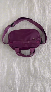 CATHERINE BAGS#4073 Korean small nylon Women`s crossbody shoulder bag features an adjustable long sling shoulder strap