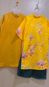 Áo Dài Nam Nữ Ivy Áo Dài Tết Gia Đình Áo Dài Cách Tân Truyền Thống Họa Tiết Thêu Tay Và In 3D Sắc Nét