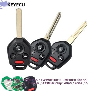 Chìa Khóa Điều Khiển Từ Xa KEYECU Dành Cho Các Mẫu Xe Subaru 315 MHz / 433 MHz Tương Thích Với Outback Legacy Forester Impreza Tribeca - Chất Liệu ABS