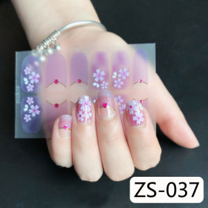 Tiktok Ins Internet Celebrity Transparent Jelly Three-Dimensional Ice-Inlaid Crystal 3D Diamond Nail Sticker Nail Beauty Full Stickers Waterproof