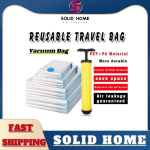 SOLID HOME Reusable Travel Storage Convenient Resealable Vacuum Bags Vacuum Storage Bag Compressed Bag
