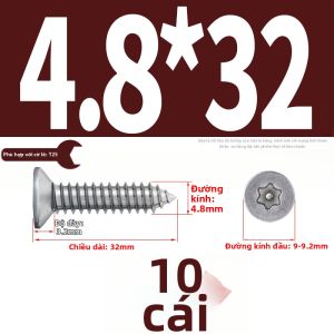 BAIRUITE | Ốc Vít Chống Trộm Tự Khoan 304 Không Gỉ