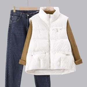 Womens down Jacket Vest 2025 Autumn Winter New Korean Design Large Size Thickened Loose Versatile Vest Outerwear Trendy