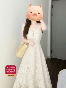 unifittoo | Light Beige Spaghetti Strap A-Line Dress