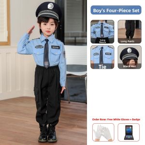 REDAIJINGLING | Childrens Police Uniform Role Play Costume