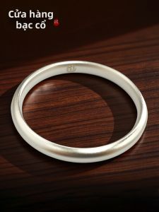 WU YUE JEWELRY | Sterling Silver Matte Finish Simple Ring Bangle