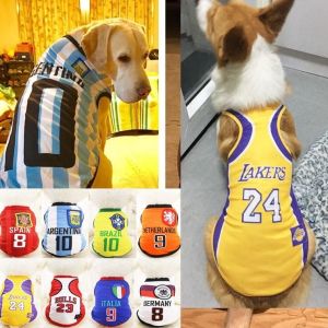 World Cup Football Soccer Uniform NBA Jersey Basketball Uniform Pet Cat and Dog Clothes Apparel Dog Sports Clothes Dog Vest Shirt Jerseys