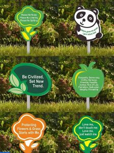 RUIKELAIXIANG | No Trespassing Grass Sign Love Plants Reminder Sign Warm Reminder Sign No Climbing Fence Sign No Littering Sign