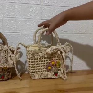 Tas Selempang Straw Wanita Import & Tas Selempang Cewek Mini