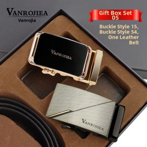 Mens Automatic Double Buckle Belt Leather