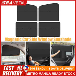 🇵🇭 SEAMETAL Magnetic Car Side Window Sun Shade UV Protection Heat Insulation Privacy Curtain Retractable Universal Auto Sunshade for Summer